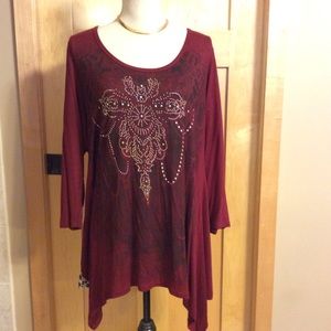 BLING!  Sassy, Leopard Lace Back Tunic